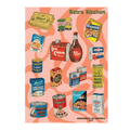 Planche de Stickers Vintage Épicerie Américaine