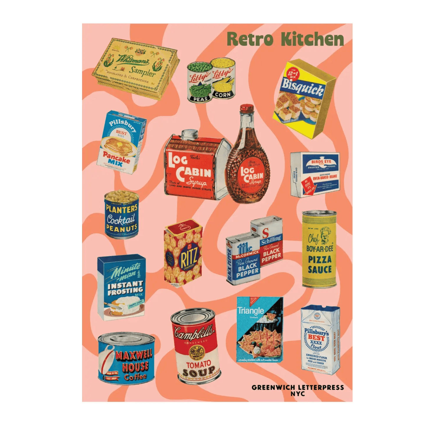 Planche de Stickers Vintage Épicerie Américaine