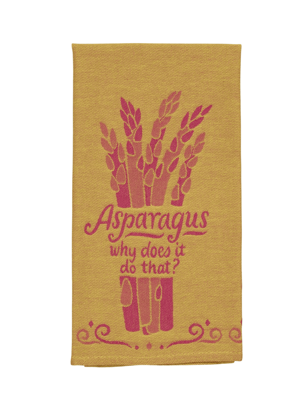 Torchon humoristique asperges en coton