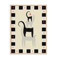 Affiche Cat Friends A3 - Chats & Lune Croissante