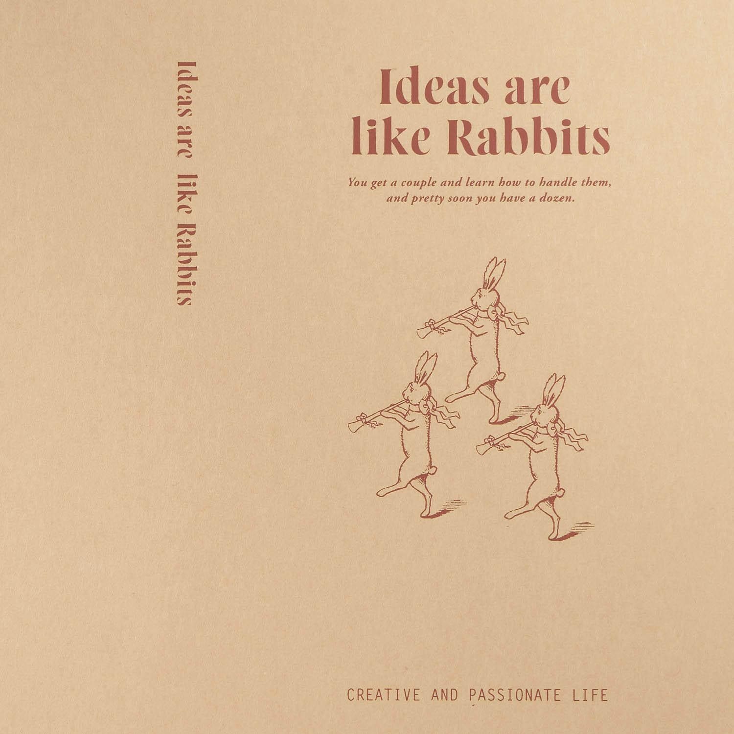 Protège-livre en papier « Ideas Are Like Rabbits »