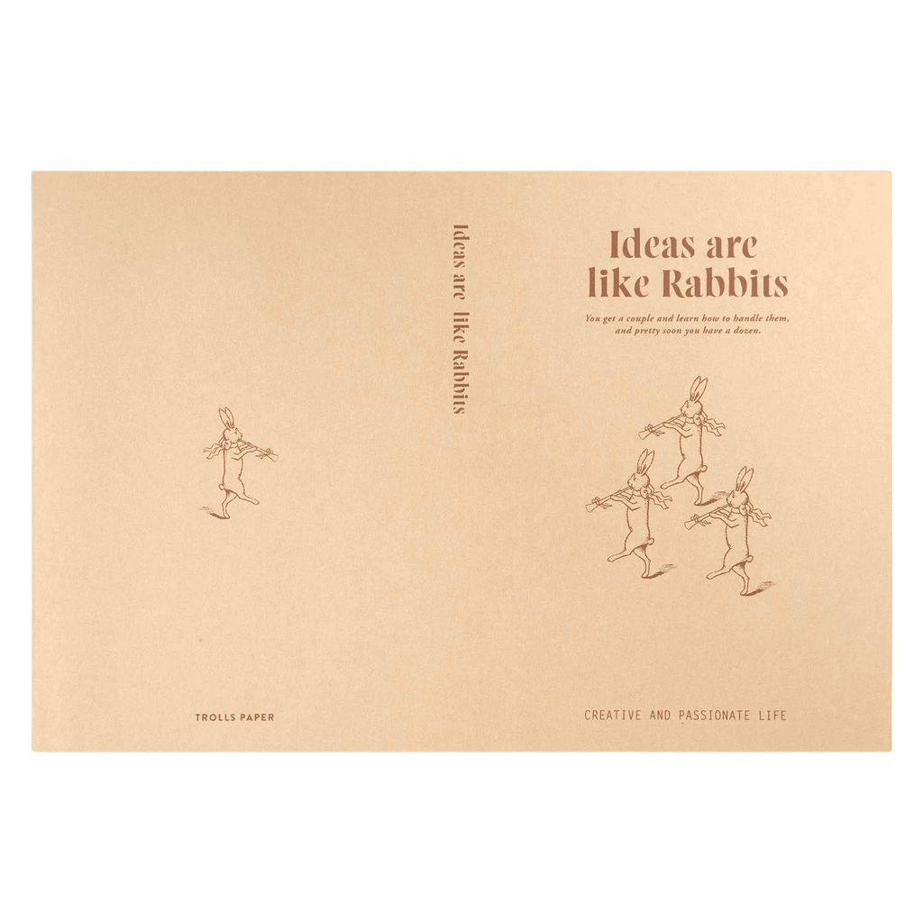 Protège-livre en papier « Ideas Are Like Rabbits »