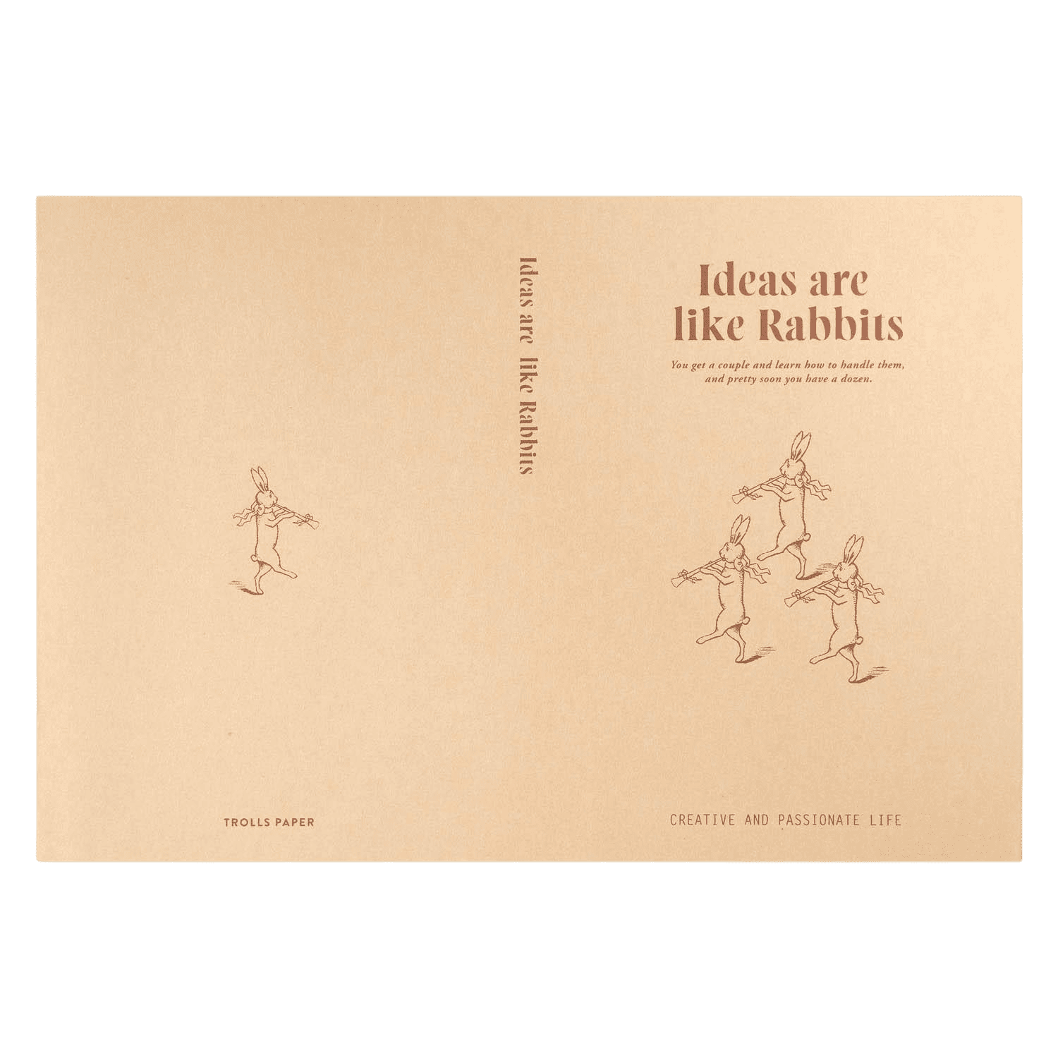 Protège-livre en papier « Ideas Are Like Rabbits »