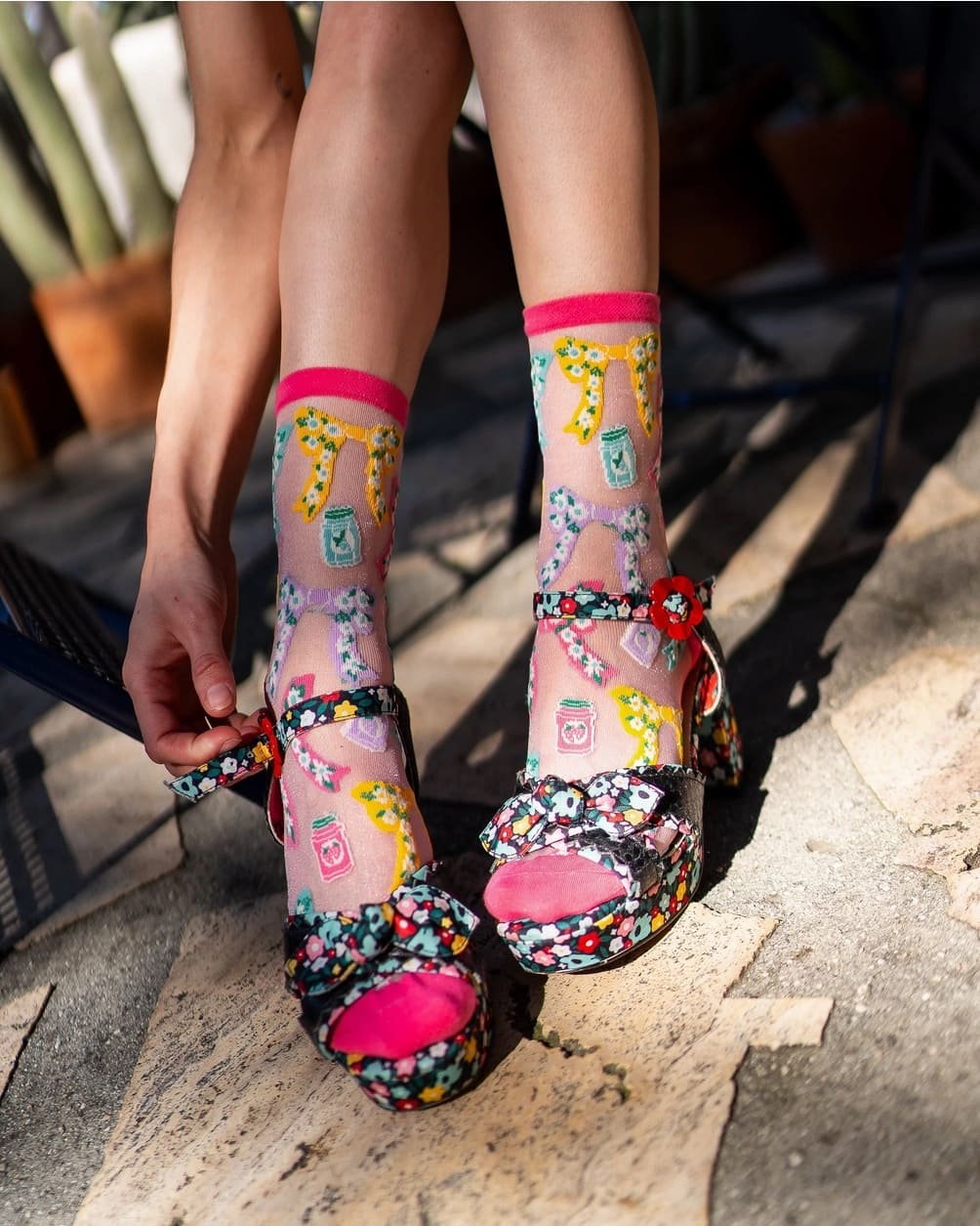 Chaussettes Transparentes - Nœuds & Parfum