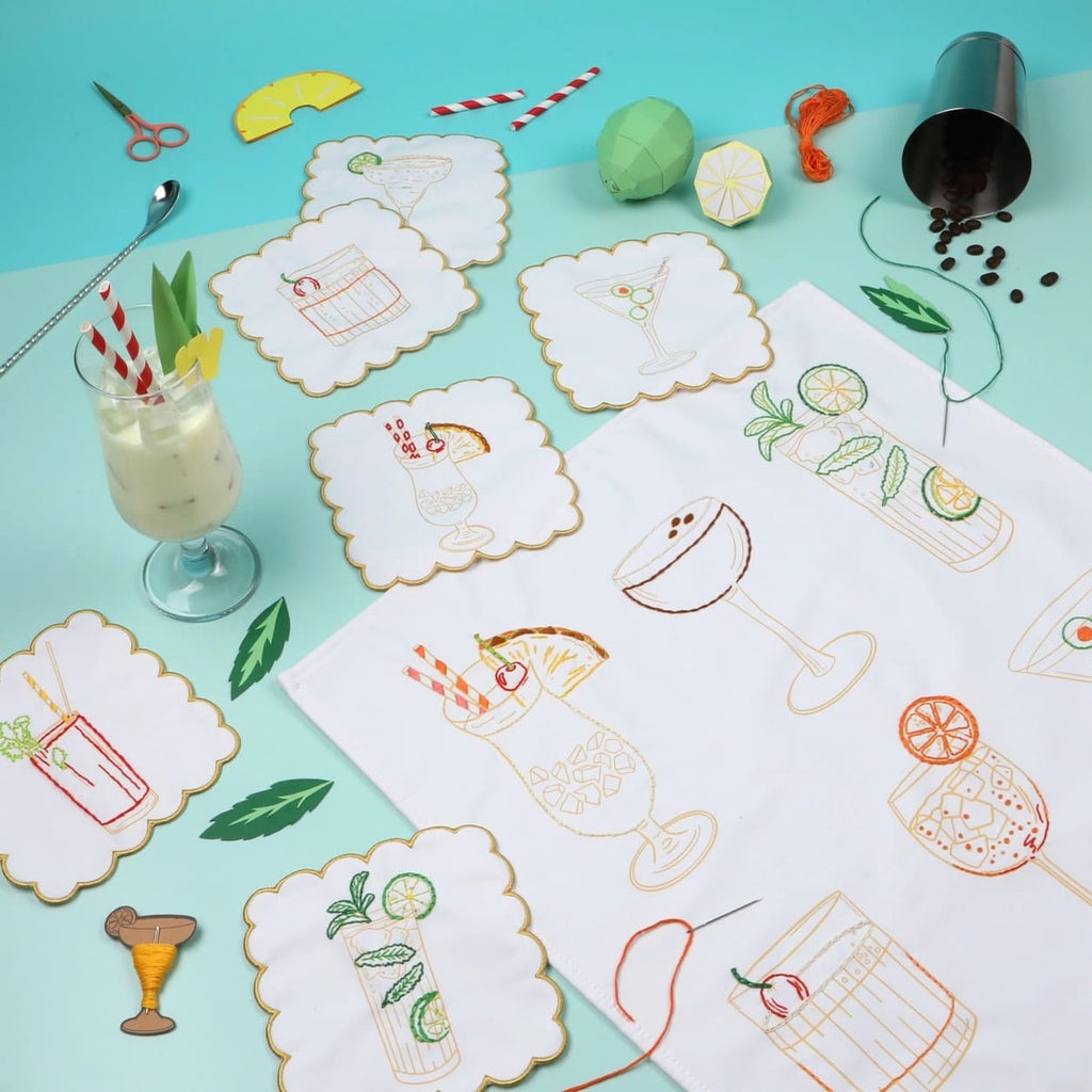 Kit Broderie Torchon Cocktails Classiques