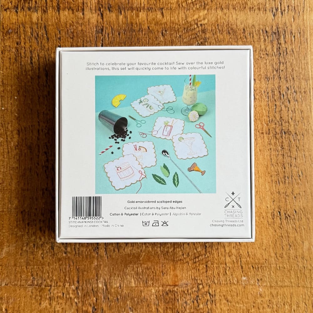 Kit Broderie Serviettes Cocktails Vintage