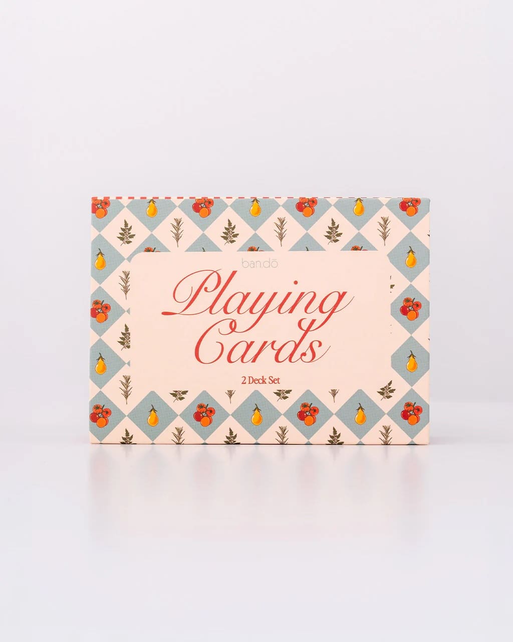 Coffret de 2 jeux de cartes fleuri & rayé