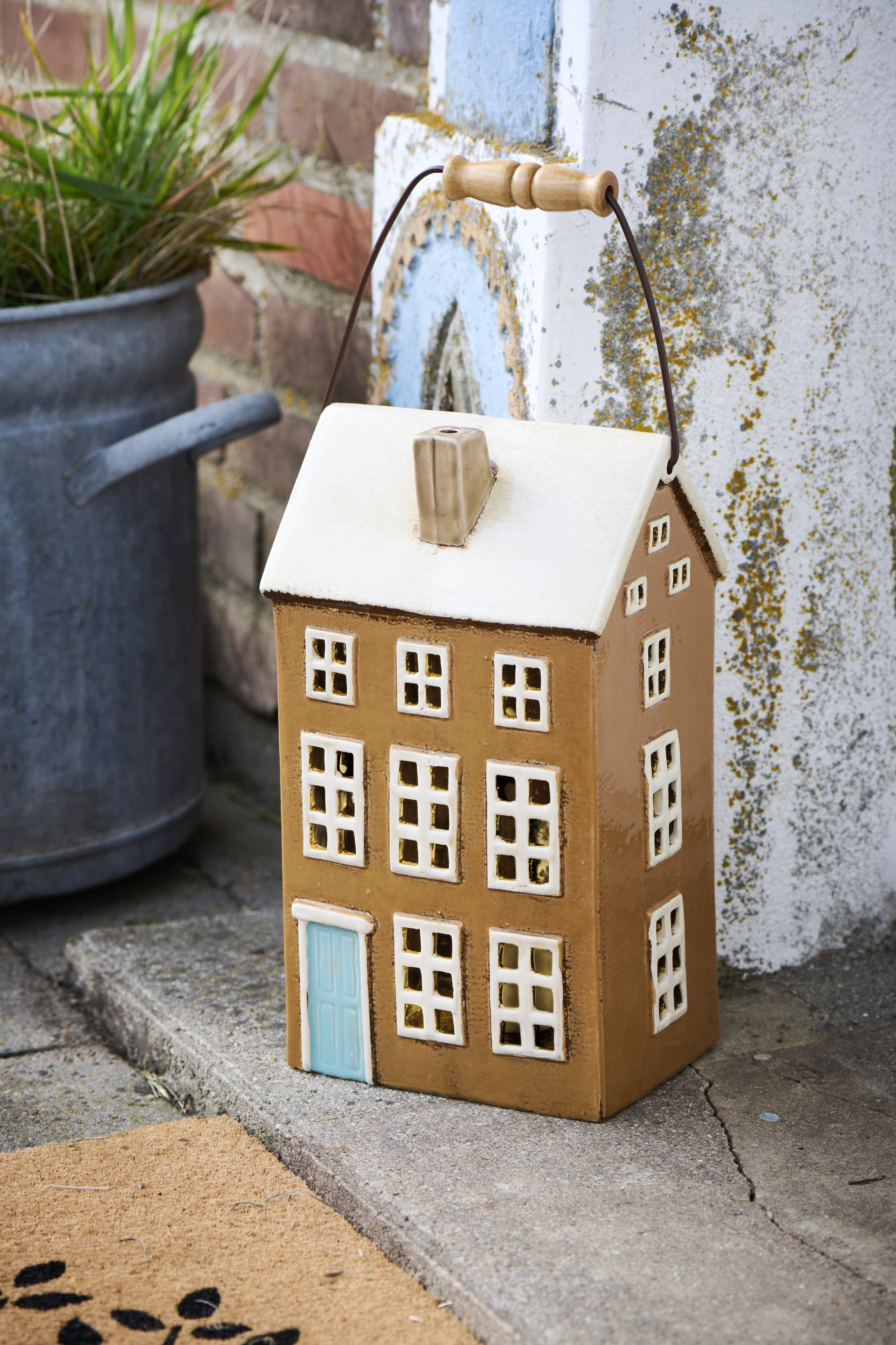 Grande maison Décorative Scandinave - Photophore en Céramique
