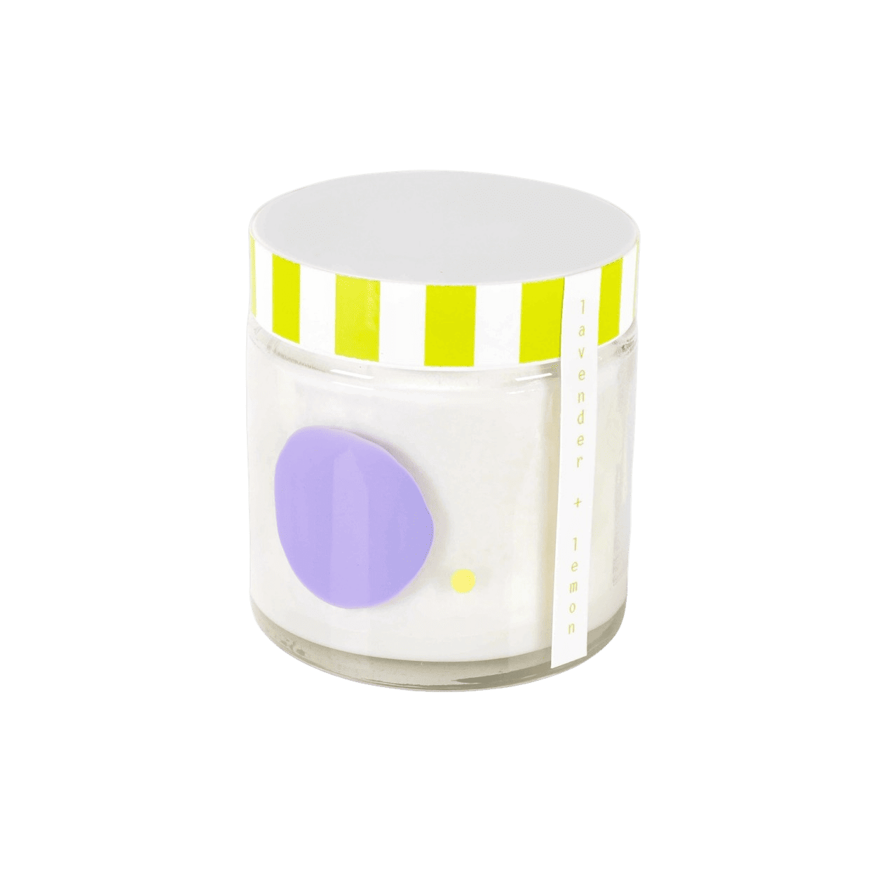 Bougie artisanale soja lavande & citron en verre peint