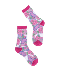 Chaussettes transparentes Papillons & Fleurs de Cerisier