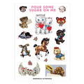 Planche de Stickers Vintage Petits Animaux