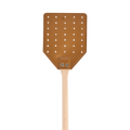 Tapette à Mouches en Cuir et Bois de Hêtre