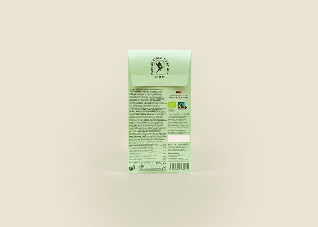 Chocolat au lait bio aux éclats de biscuit beurre