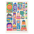 Affiche Risographie Feux d’Artifice Vintage