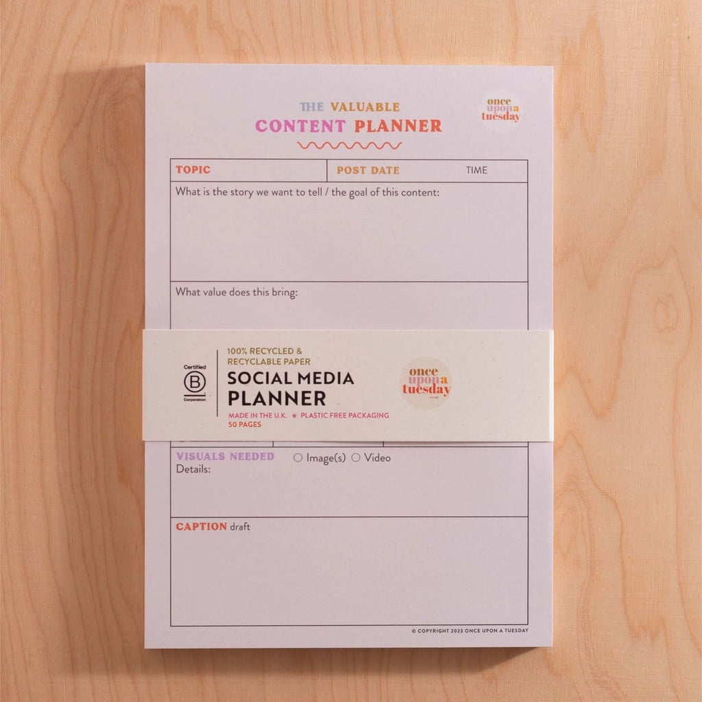 Planner réseaux sociaux quotidien A5