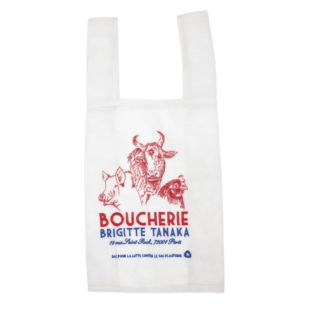 Sac boucherie brodé en organza - Brigitte Tanaka