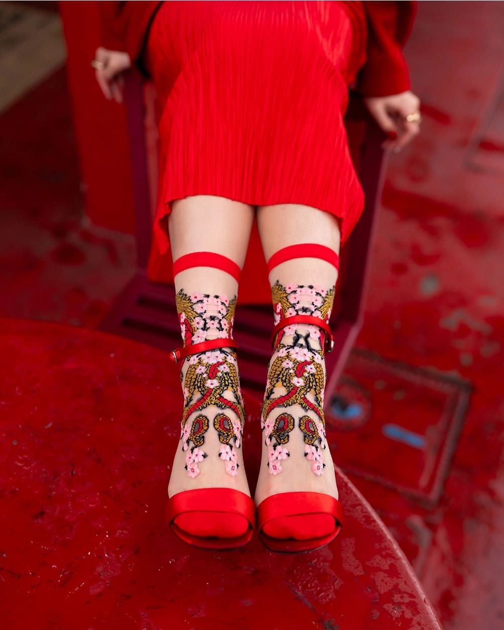 Chaussettes Transparentes - Dragon Sakura