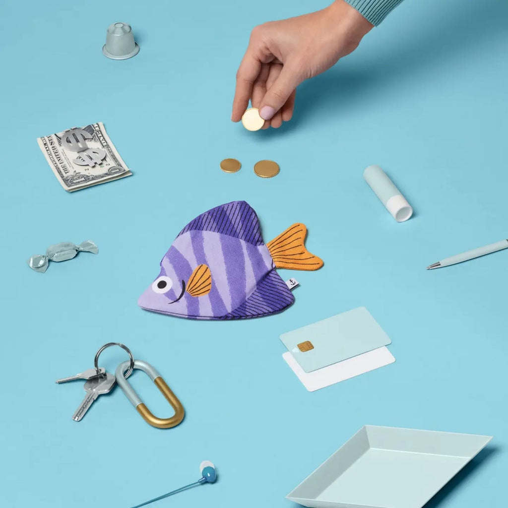 Porte-monnaie Poisson Lilas