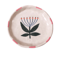 Mini assiette florale peinte à la main en grès