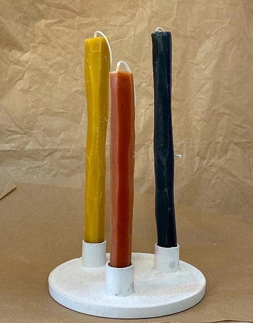 Tresse de 15 bougies décoratives en cire d’abeille