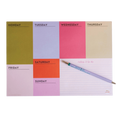 Bloc planning hebdomadaire A4 coloré