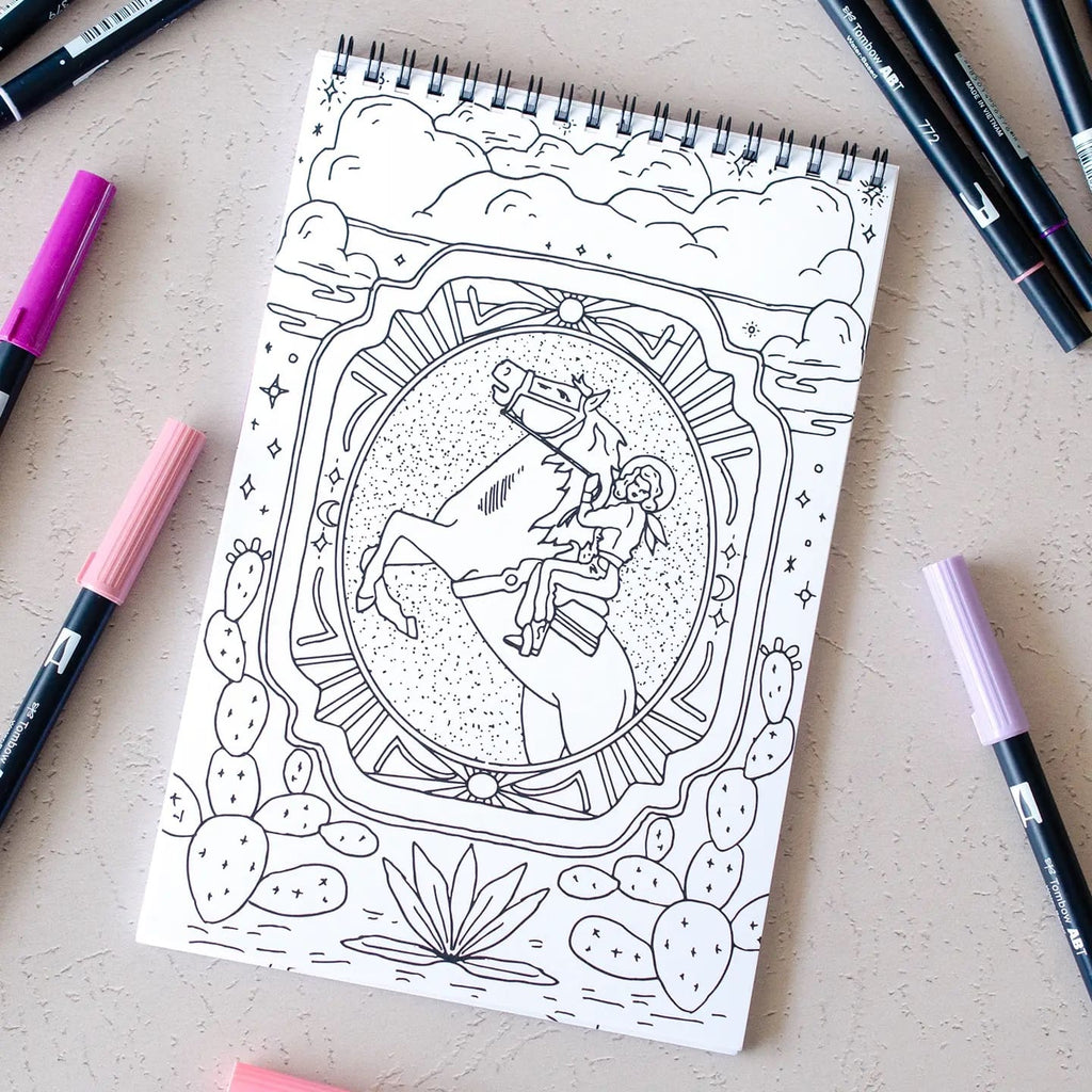 Livre de Coloriage Cosmic Cowgirl