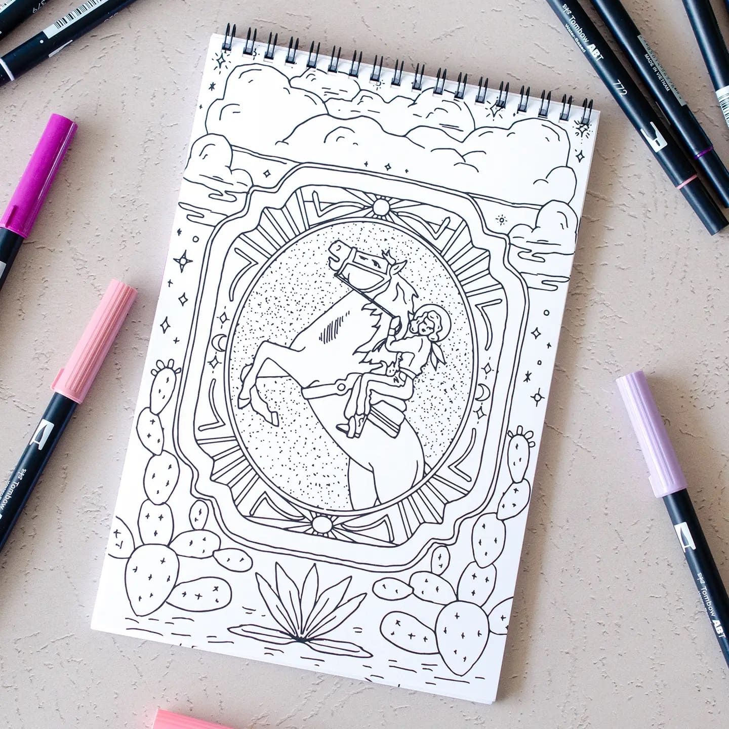 Livre de Coloriage Cosmic Cowgirl