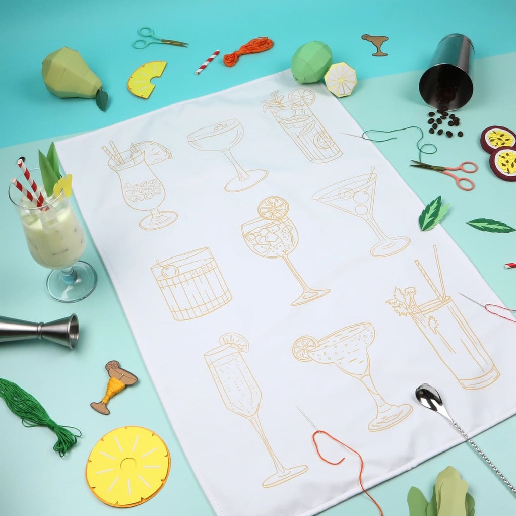 Kit Broderie Torchon Cocktails Classiques