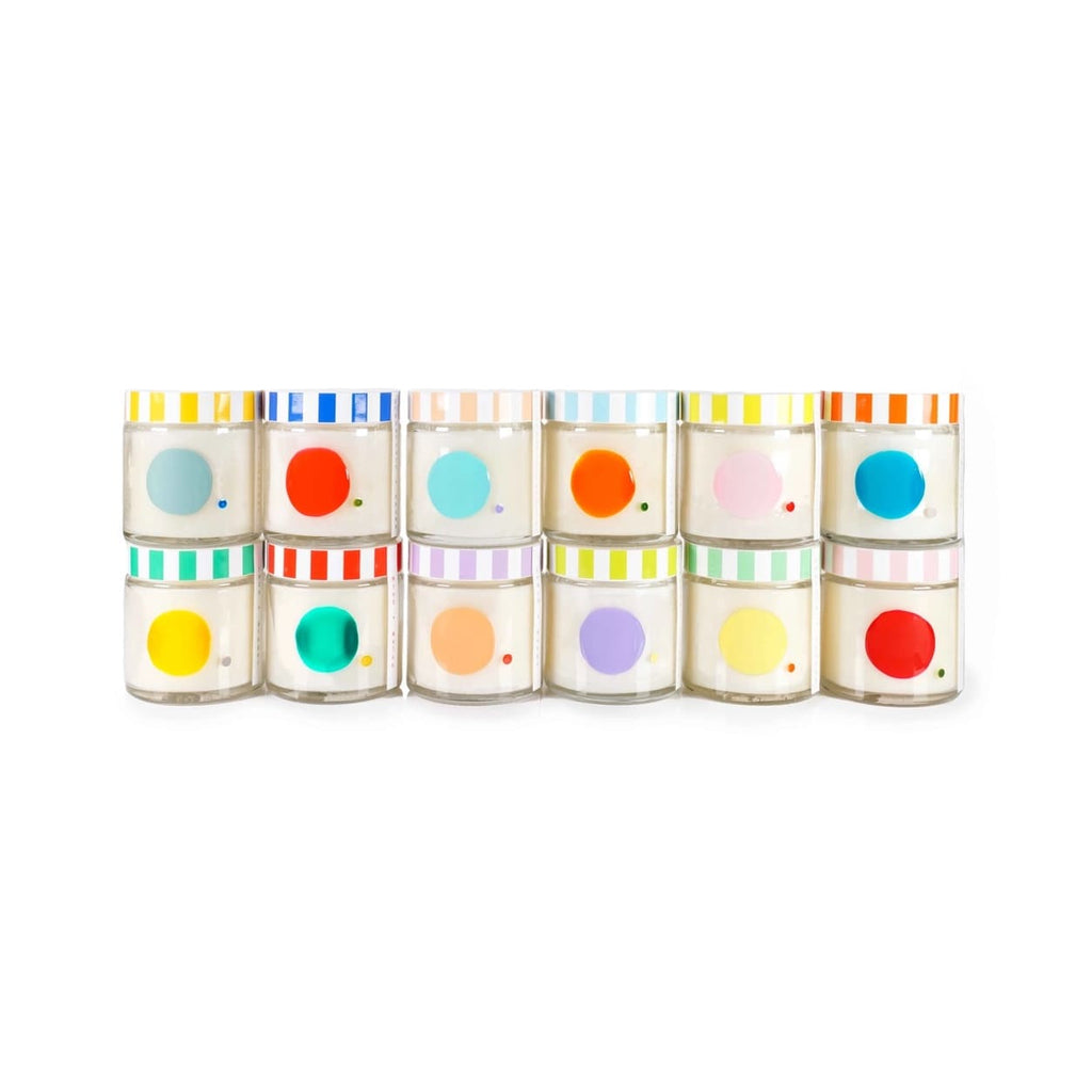 Bougie artisanale soja lavande & citron en verre peint