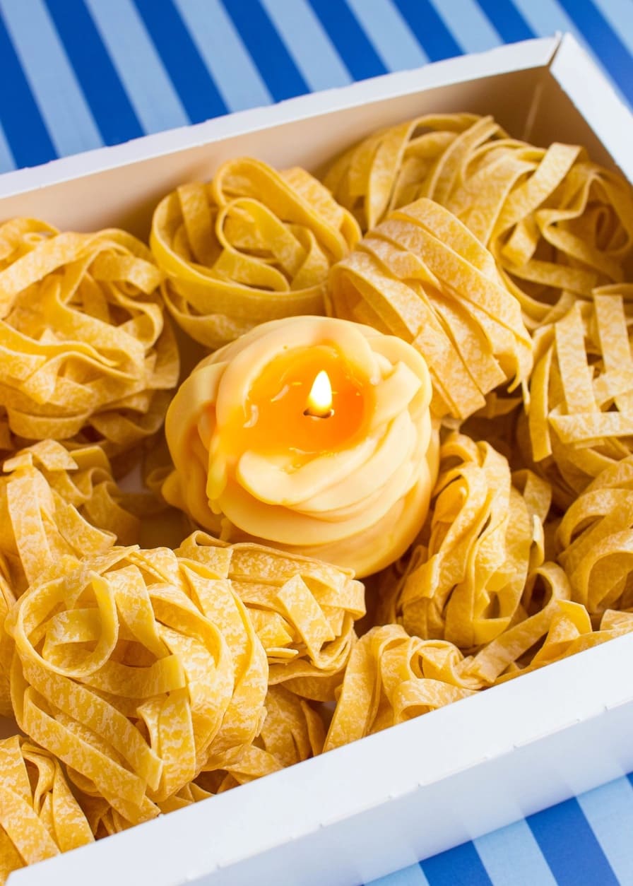 Bougie tagliatelle parfumée en cire de soja