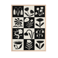 Affiche Botanique Graphique A3 - Illustration Florale Noir & Blanc