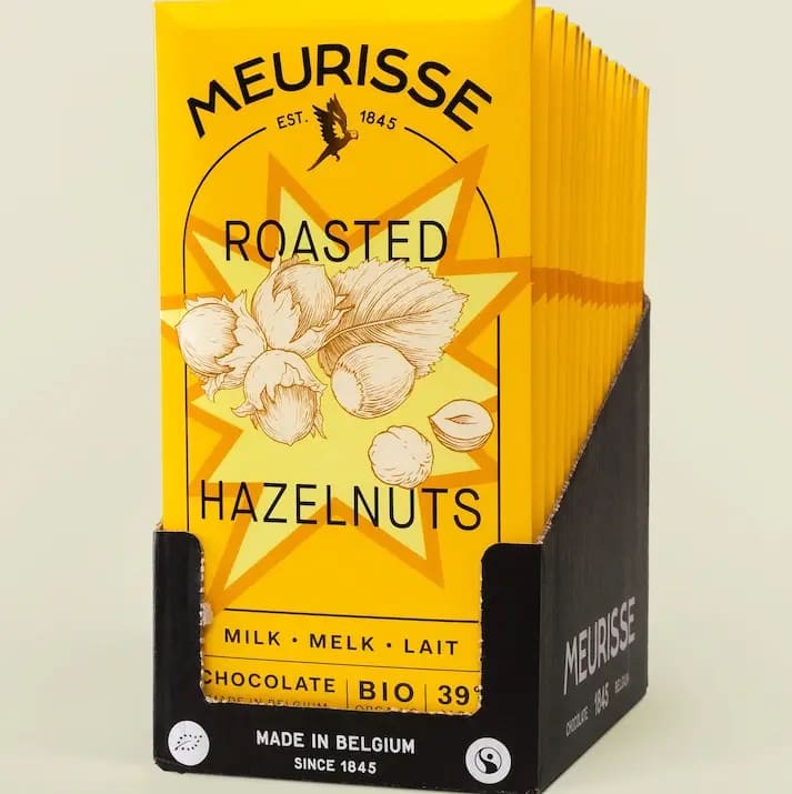 Chocolat au lait bio aux noisettes torréfiées