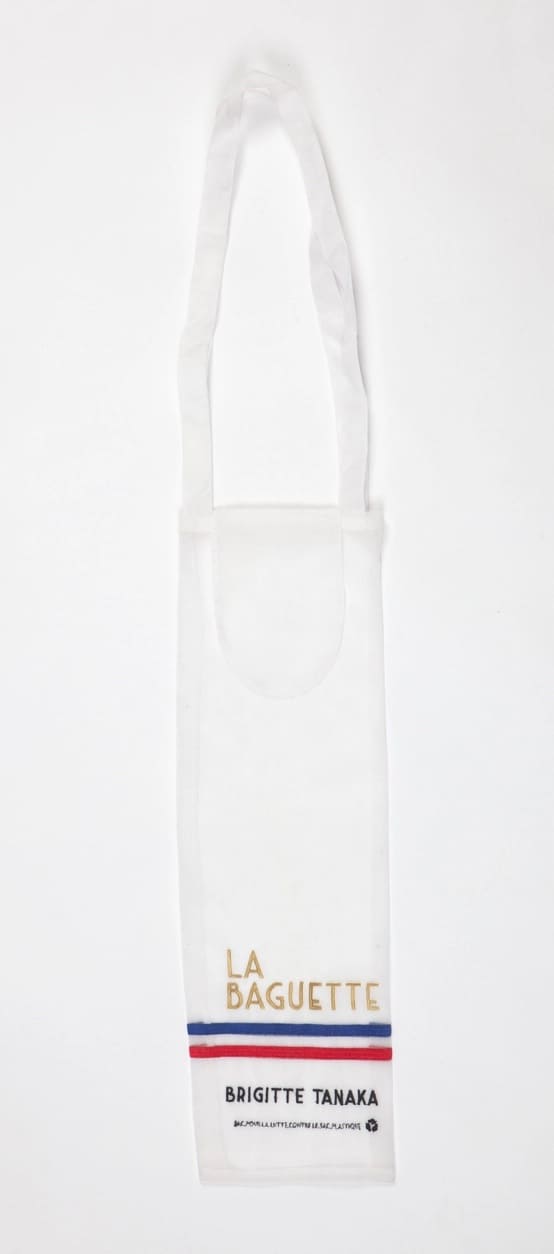 Sac baguette brodé en organza transparent - Brigitte Tanaka
