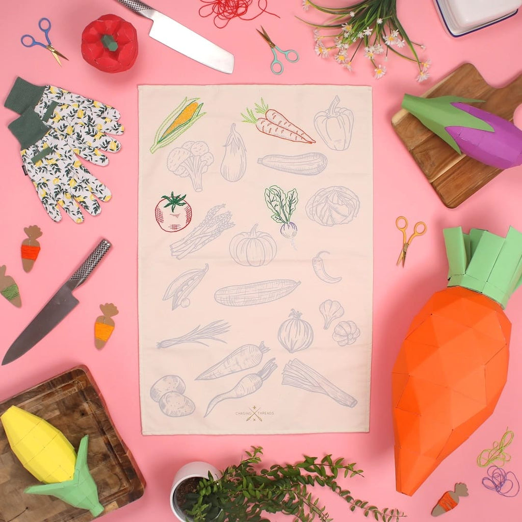 Kit Broderie Torchon Potager à Broder