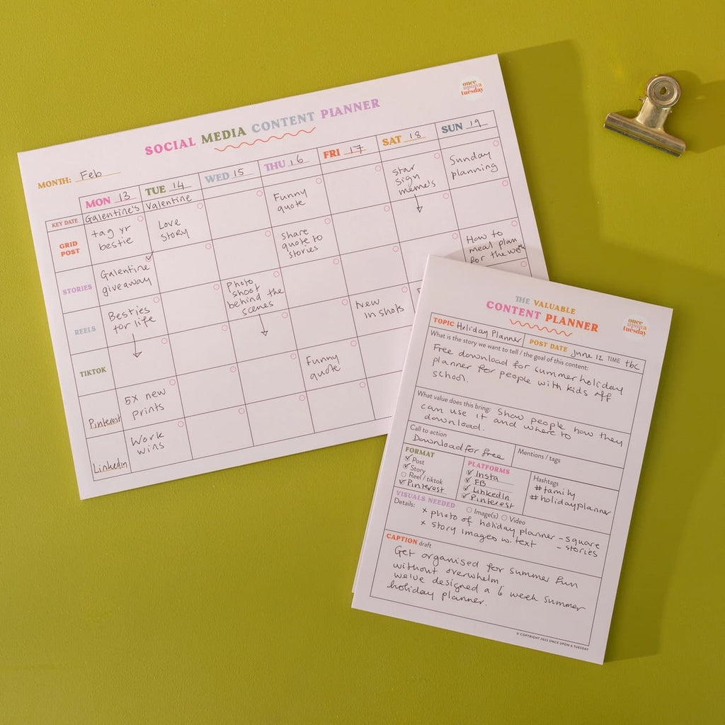 Planner réseaux sociaux quotidien A5