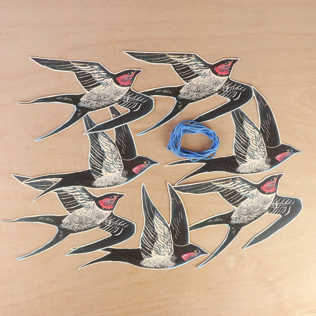 Guirlande Hirondelles en Papier