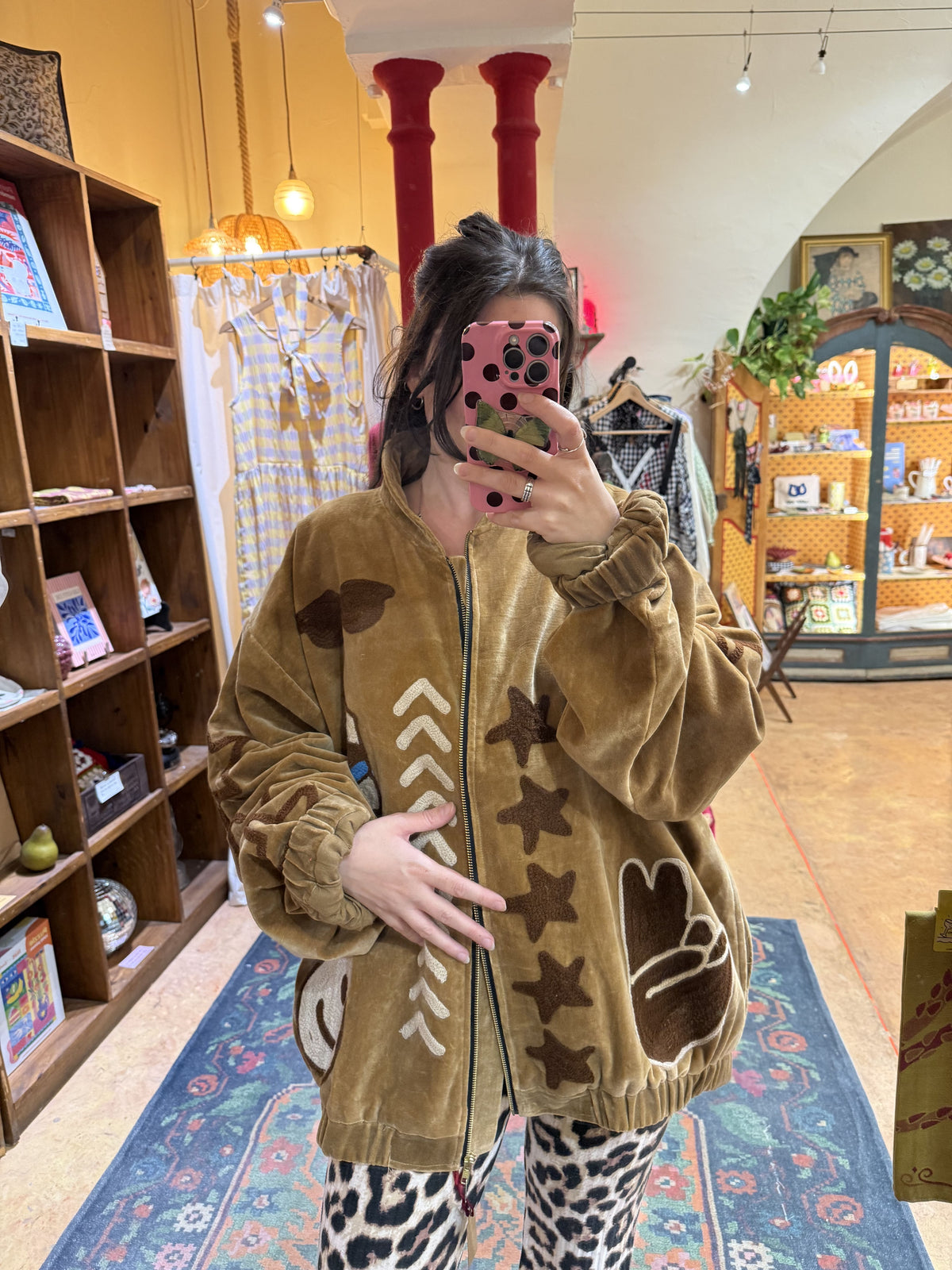 Bomber oversize en velours et brodée Roller - Veste unisexe originale