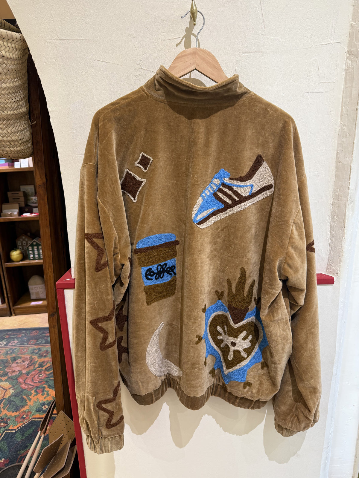 Bomber oversize en velours et brodée Roller - Veste unisexe originale