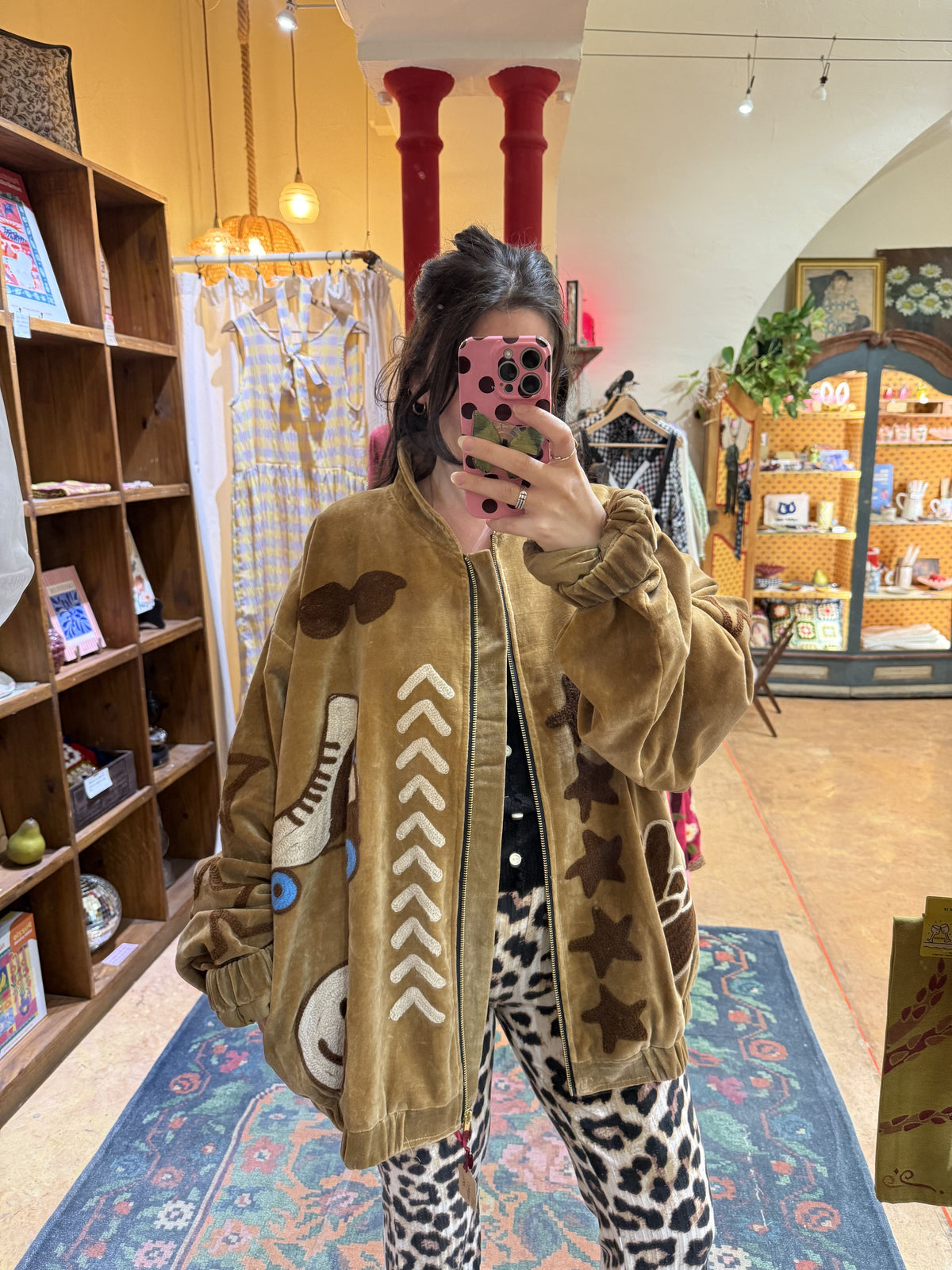 Bomber oversize en velours et brodée Roller - Veste unisexe originale