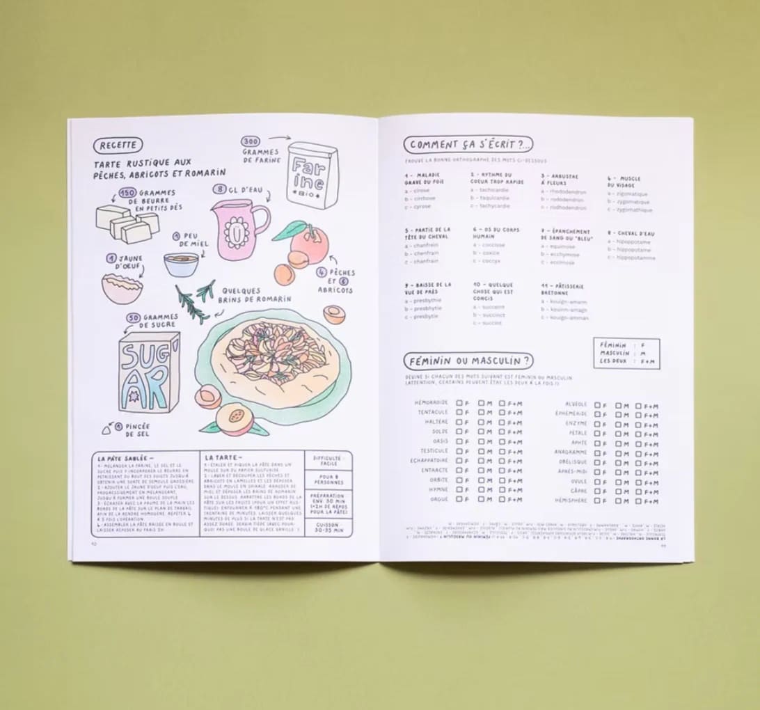 Cahier de vacances pour adultes - Jeux, quiz & activités créatives