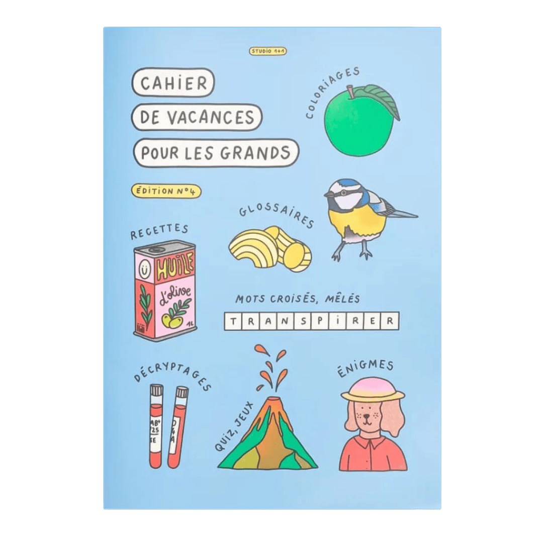 Cahier de vacances pour adultes - Jeux, quiz & activités créatives