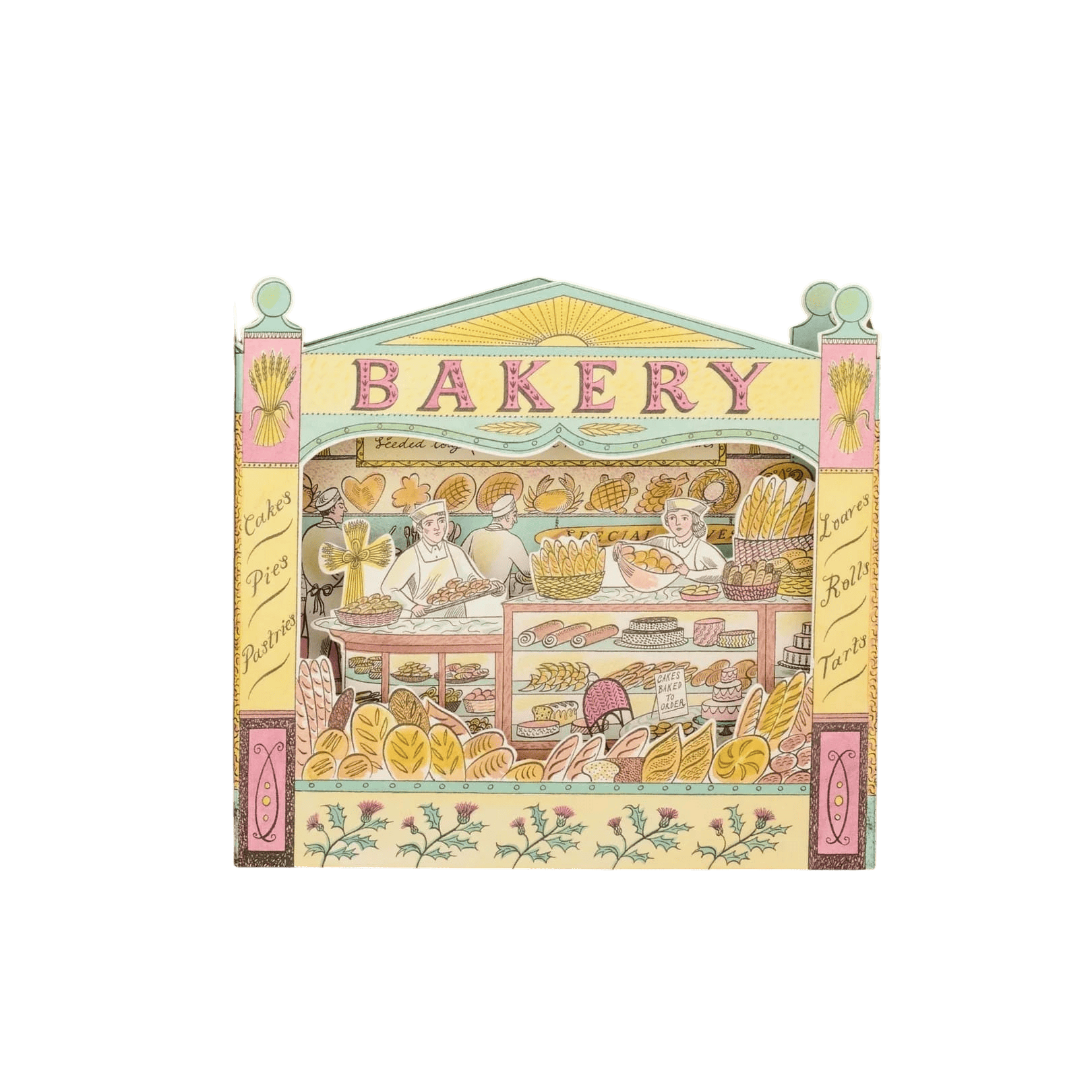 Carte Découpée Boulangerie Vintage