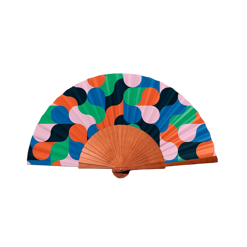 Éventail artisanal - Motif Arcadia