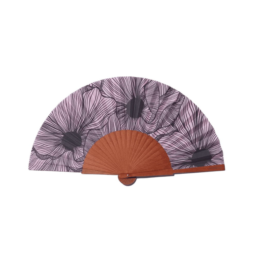 Éventail artisanal - Motif Chic Bloom
