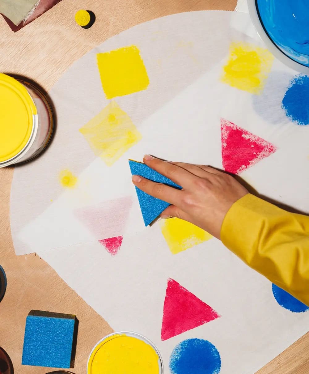 Éventail artisanal – Motif Stampscape