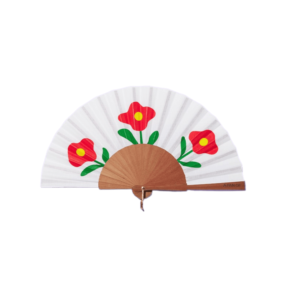 Mini éventail artisanal - Wild Poppies