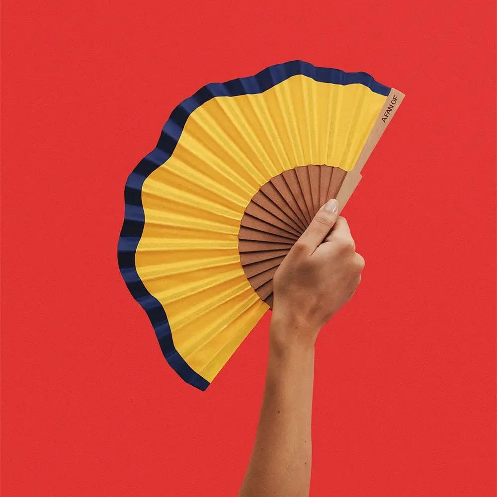 Mini éventail artisanal - Fluid Shapes