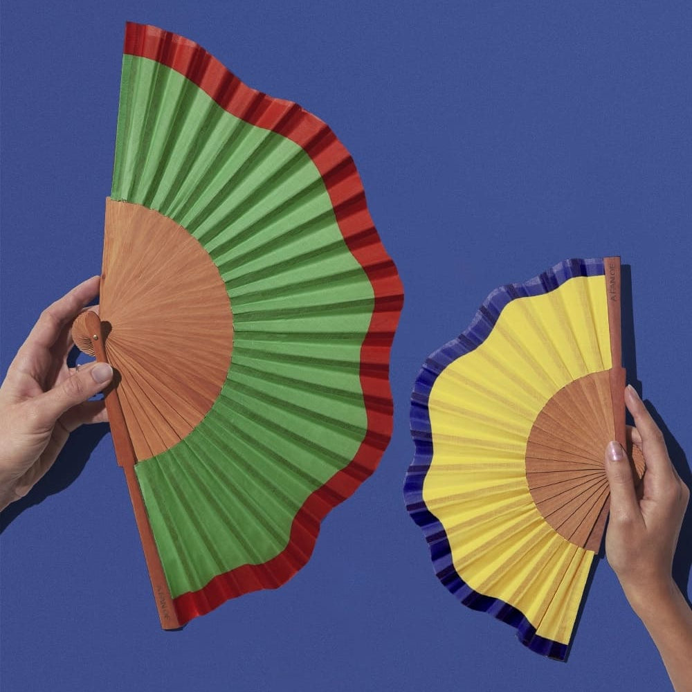 Mini éventail artisanal - Fluid Shapes