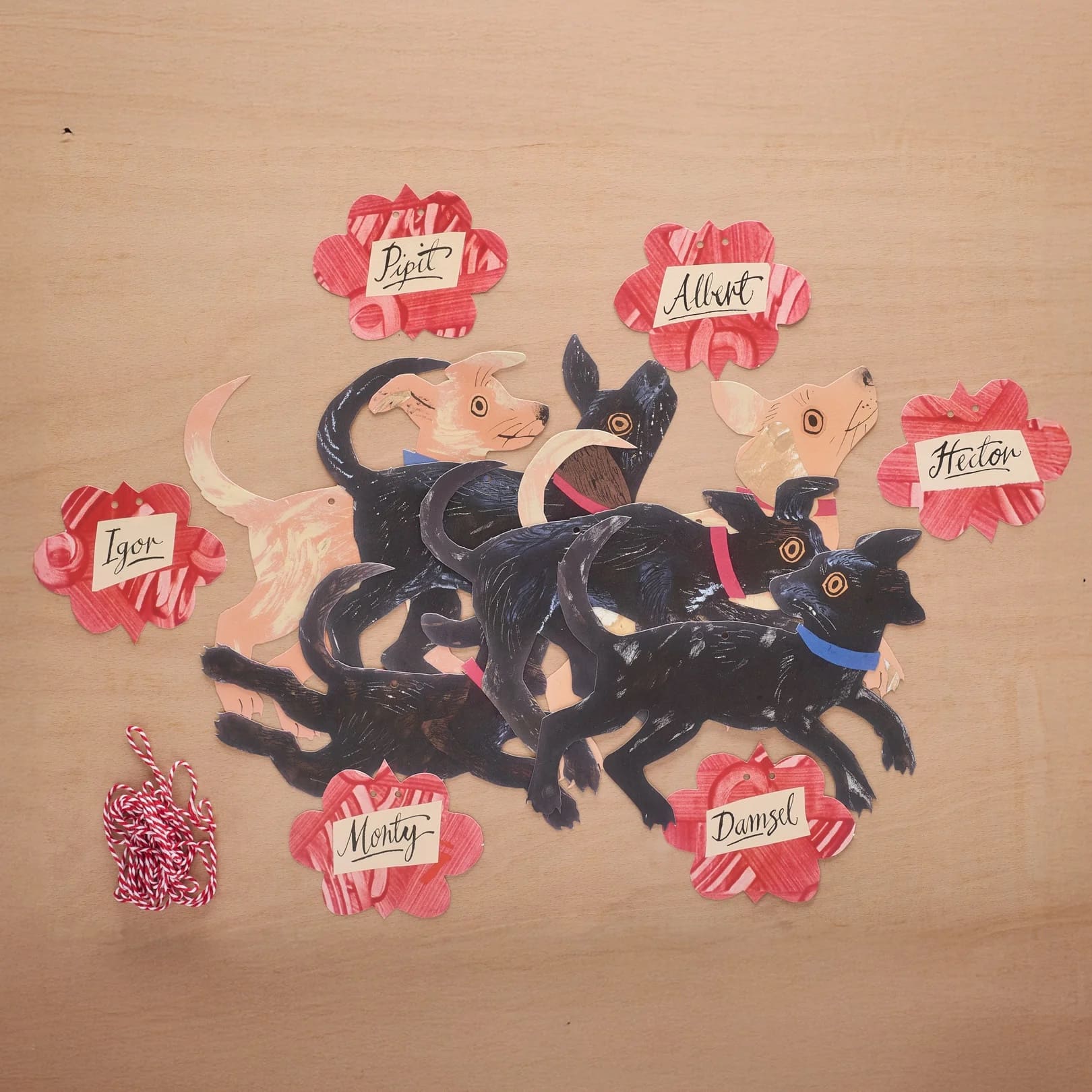 Guirlande Chiots en Papier