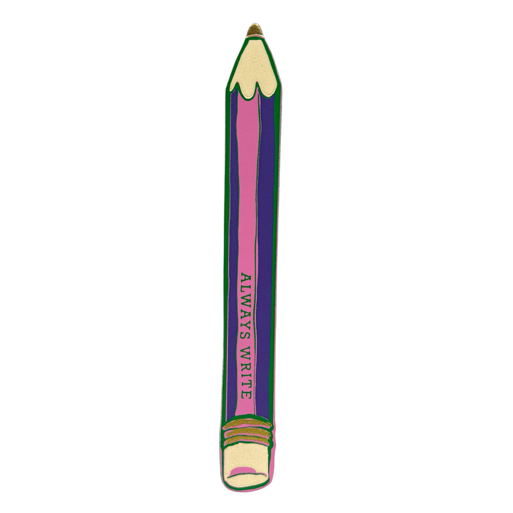 Marque-Page Cuir Crayon "Always Write"
